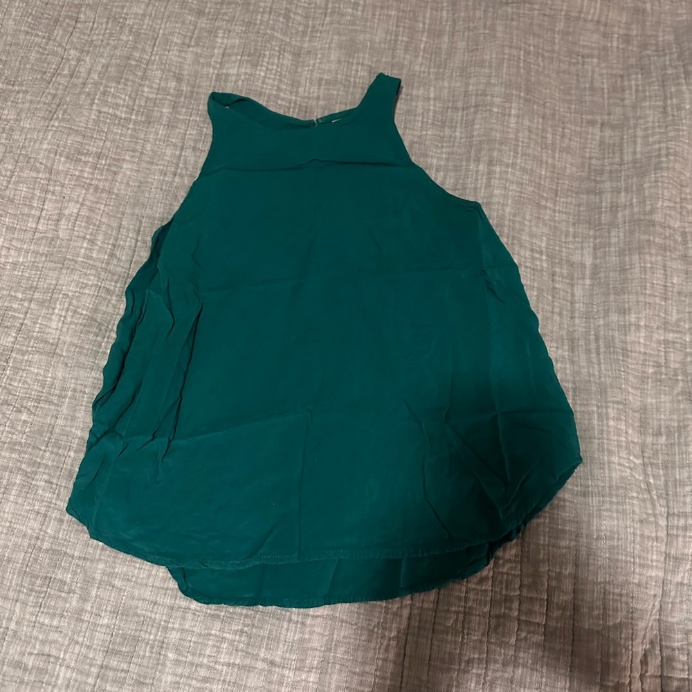 turquoise old navy high neck tank XS